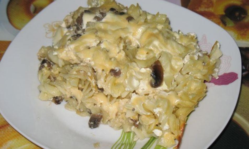 Рецепт ленивой лазанья с шампиньонами