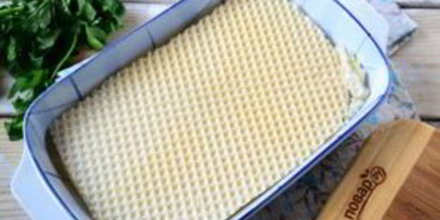 вафельная лазанья с курицей