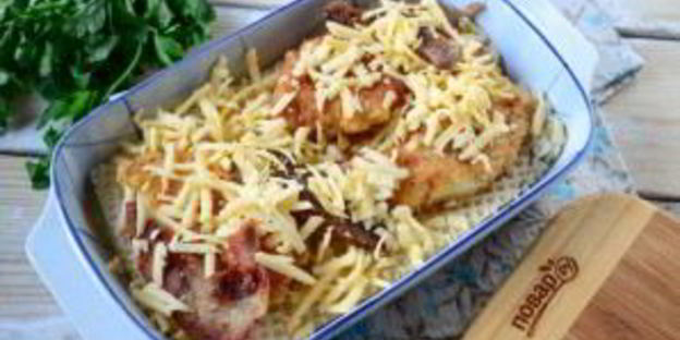 вафельная лазанья с курицей