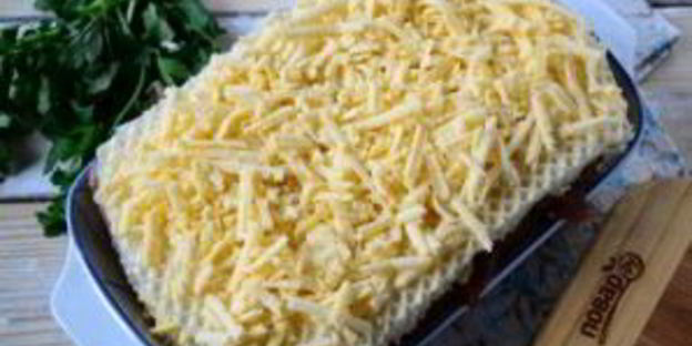 вафельная лазанья с курицей