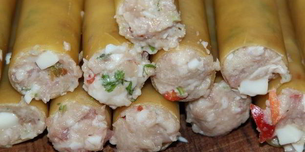 каннеллони под сливочно-яичным соусом