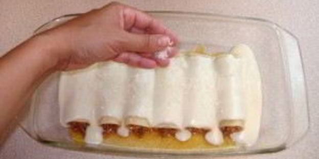 каннеллони под соусом бешамель