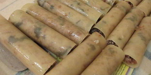 каннеллони с фаршем и грибами