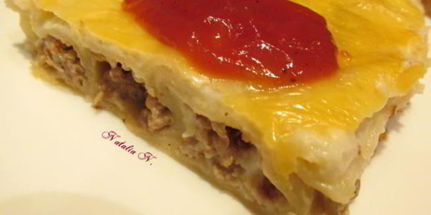 каннеллони с фаршем и грибами