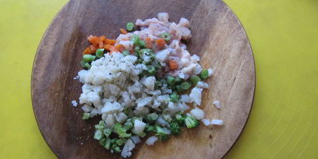 каннеллони с курицей и овощами