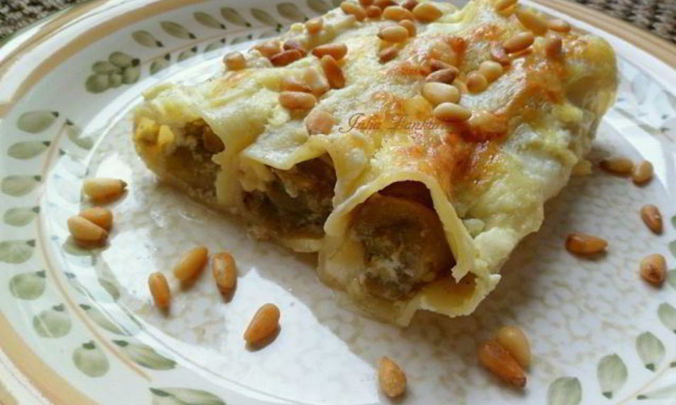 Рецепт каннелоней с баклажанами и кедровыми орешками
