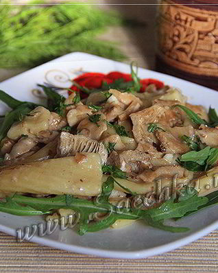 Макароны с грибами