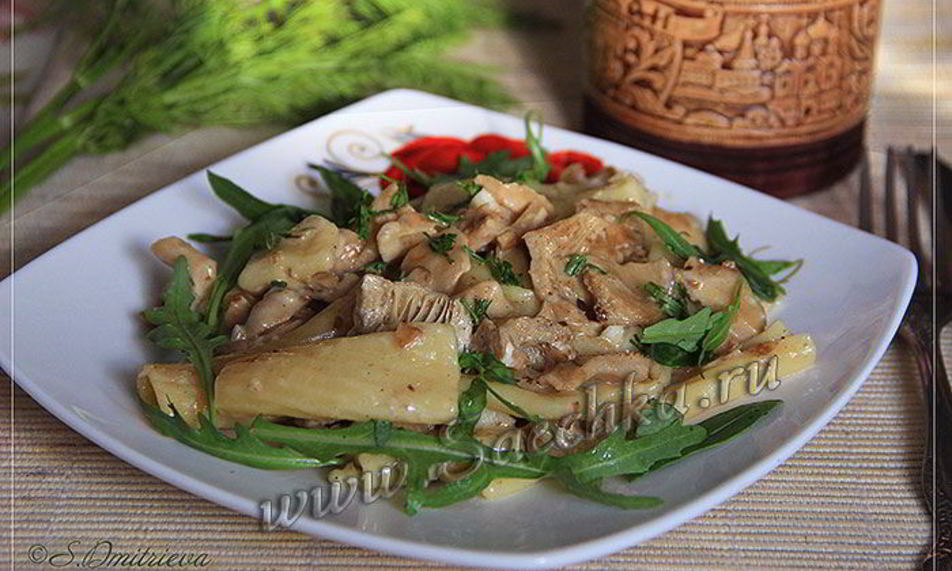 Рецепт макарон с грибами