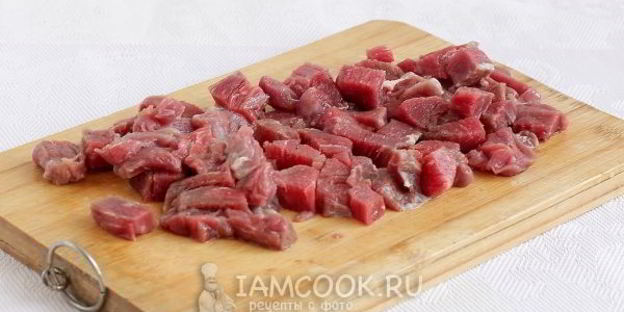 макароны с мясом и овощами