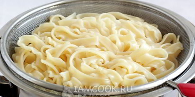 макароны с мясом и овощами