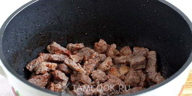 макароны с мясом и овощами