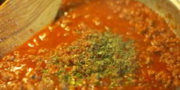 макароны с мясом