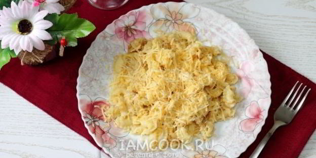 макароны с сыром и хрустящей крошкой