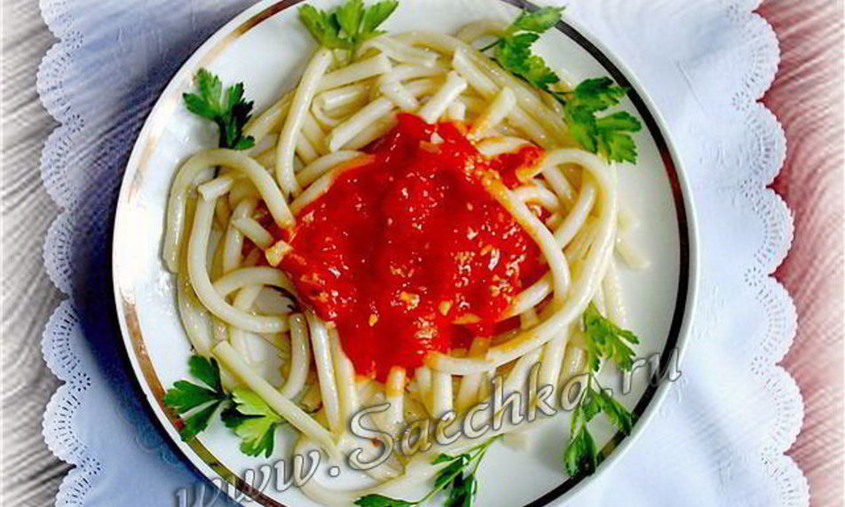 Рецепт макарон с томатным соусом