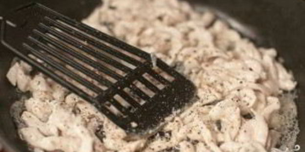 макароны со сливками и грибами