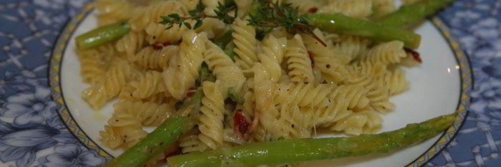 Макароны со спаржей