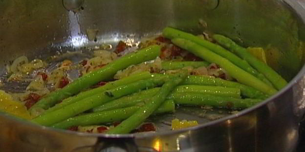 макароны со спаржей