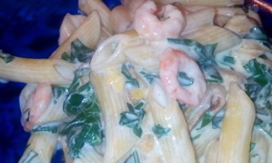 Рецепт пасты с кабачком, петрушкой и креветками