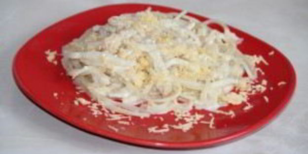 паста с кальмарами в сливочном соусе