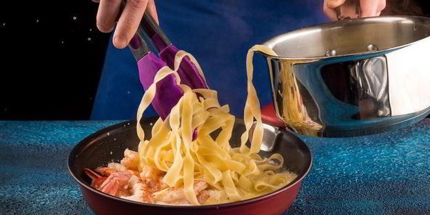 паста с креветками и сливочным соусом