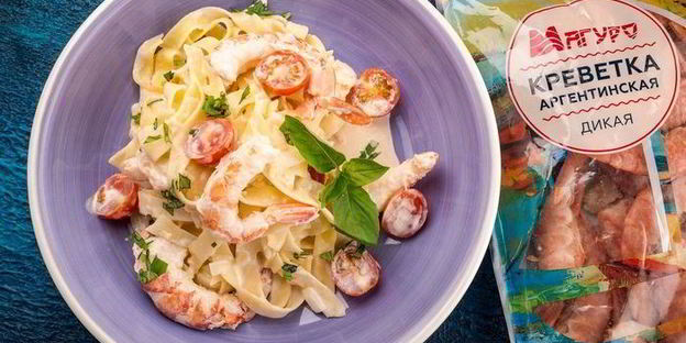 паста с креветками и сливочным соусом