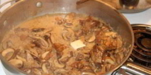 паста сливочная с грибами