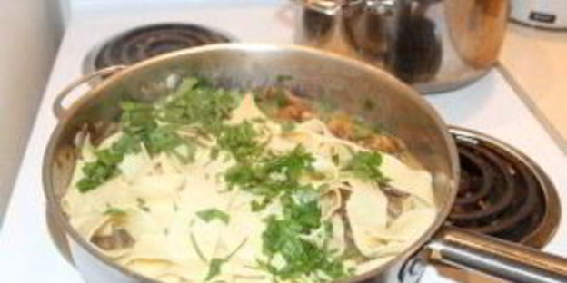 паста сливочная с грибами