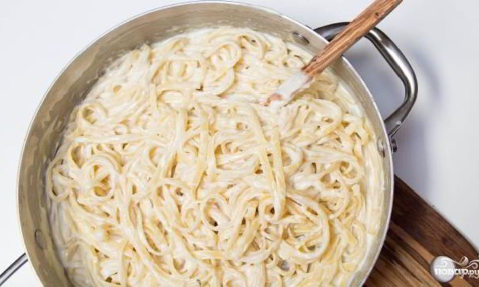 Рецепт спагетти альфредо