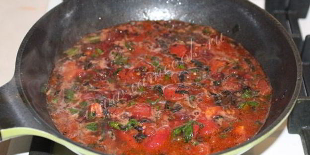 спагетти с креветками в сливочном соусе