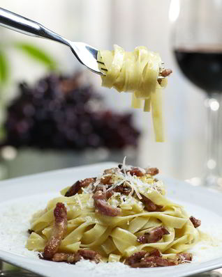 Спагетти с сырным соусом