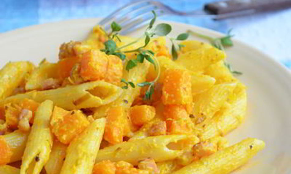 Рецепт тыквенной пасты с беконом