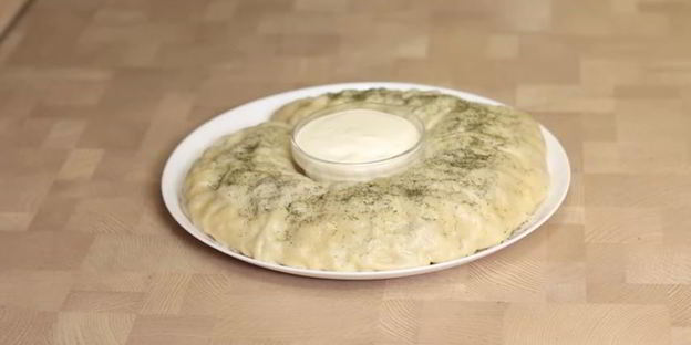 ханума с фаршем и картошкой