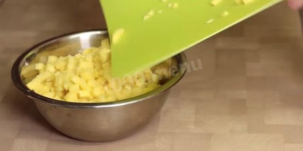 ханума с фаршем и картошкой