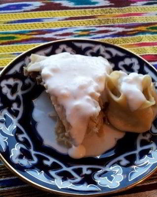 Ханума с мясом в пароварке