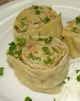 Ленивые манты в пароварке