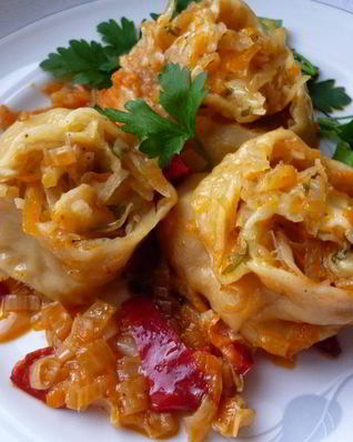 Манты ленивые с картофельной начинкой