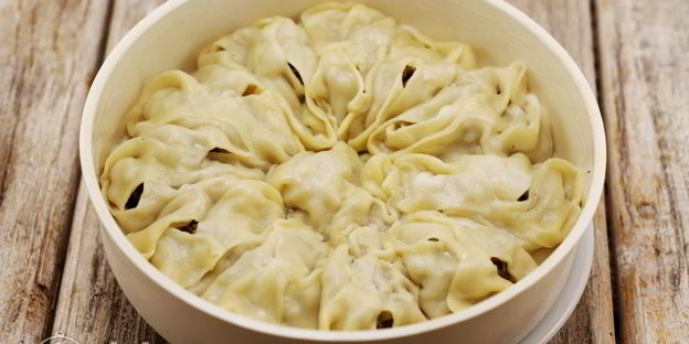 манты с бараниной