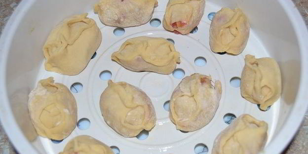 манты с говядиной и тыквой