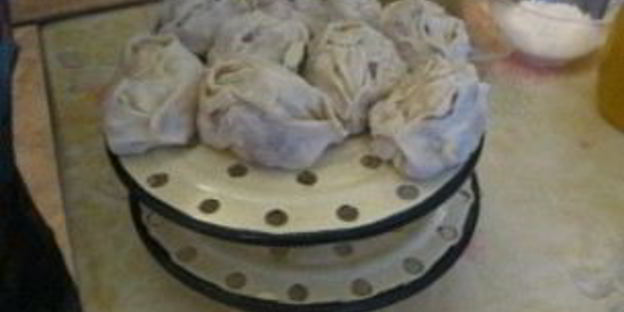 манты с картошкой и мясом