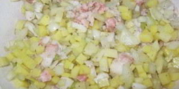 манты с картошкой и салом