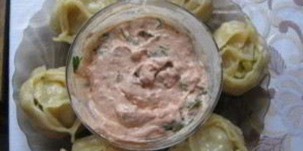 манты с картошкой и салом