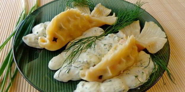 манты с лососем золотые рыбки