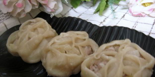 манты с мясом и картофелем