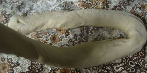 манты с мясом и картофелем