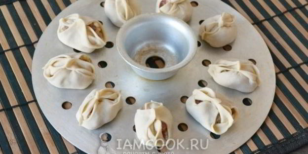 манты с мясом и картошкой