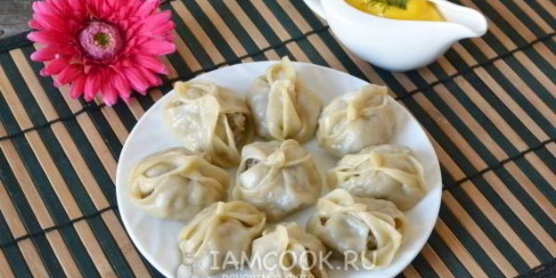 манты с мясом и картошкой