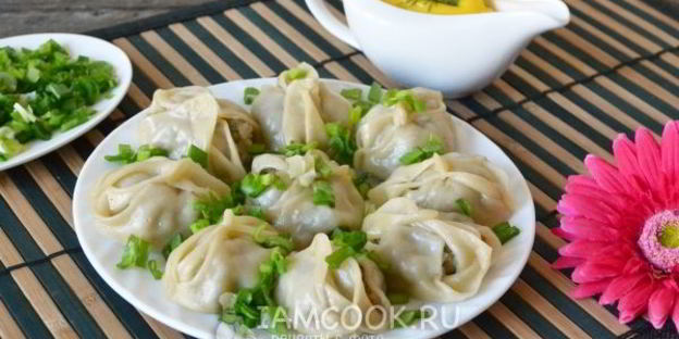 манты с мясом и картошкой