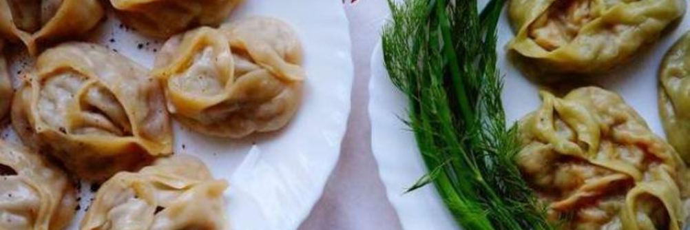 Манты с мясом и с тыквой