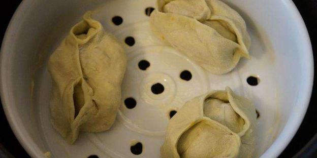 манты с мясом и с тыквой