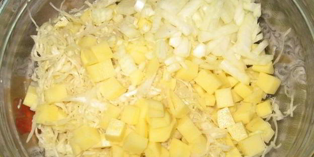 манты с овощами